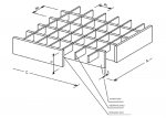 Podestový rošt POROROŠT 600 x 1000 x 30 mm - 30/30 mm